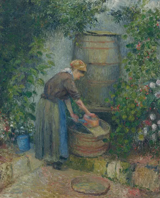 Femme lavant une casserole (1879)